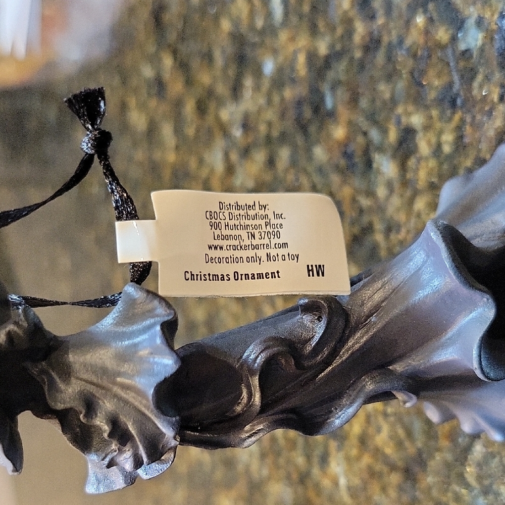 Cracker Barrel Silver/Black Witch Ornament - Picture 2 of 7